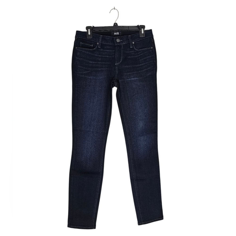 PAIGE Verdugo Ankle Skinny High Rise Dark Blue Jeans‎ 29 Preowned